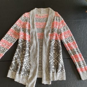 Pink Republic Aztec Design Cardigan Sweater - girls size 10/12